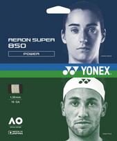 YONEX Hardball Tennis Strings Aeron Super 850 (1.30mm) ATG850 White FF balta