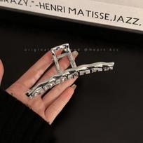 Hollow Metal Grab Clip Women'S High-End Disc Hair Shark Clip New High Ponytail Hairpin Temperament Clip Headdress