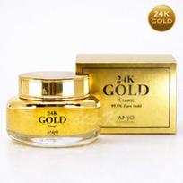 ANJO 24K Gold Radiance Cream 50g – Firming & Brightening Moisturizing Face Cream for Youthful Skin brown