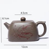Handmade Square Shape Purple Clay Teapot Yixing Authentic Tea Pot Beauty Kettle Chinese Tea Ceremony Customized Gifts 230ml 230ml