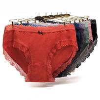 Didelio dydžio kelnaitės moterims, medvilnė, seksualūs nėriniai, moteriški apatiniai kelnaitės, moteriškos apatinės kelnaitės, 6 vnt. XXL