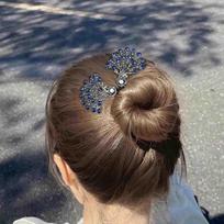 Chic Hair Bun Accessory Set for Modern Women Style B gray