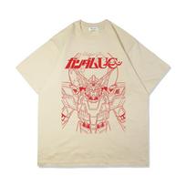 Japanese Retro Anime Mobile Fighter Gundam Unicorn Short-sleeved T-shirt Summer New Men's and Women's Streetwear S