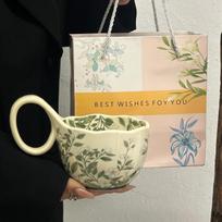 Green Lily of the Valley Coffee Cup Gift Set