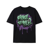 European sizes Pierce The Veil Inspired Men's T-Shirt - Vintage Skull Design, Crew Neck, Short Sleeve S juoda