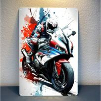 Metalinis skardinis ženklas Supersport Motociklas Retro Sienų Menas Garažas Baras Dekoras Vintažinis Kolekcionuojamas Plakatas 20x30 įvairiaspalvis