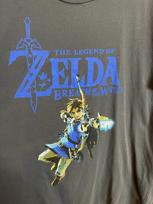 Legend of Zelda Shirt Gray Short Sleeve Breath of the Wild T shirt Reprint Unisex T-Shirt L