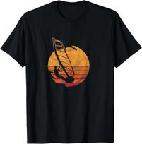 Windsurfing Retro Windsurfers Watersports Sail Sea Surf Gift Unisex T-Shirt 4XL