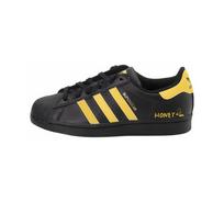 Adidas Originals SUPERSTAR Slip Resistant Low top Skateboard Shoes Unisex Black Yellow EG4959(Team465-) 36