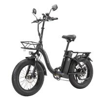 SINOHON Folding Electric Fat Bike, 750W Peak Motor 48V15Ah Long Range, Lockable Front Fork 20'' Off Road E-Bicycle with Storage Racks juoda