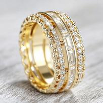 2026 Retro Lace Wavy Ring for Women, Light Luxury Wedding Versatile Ring no. 6