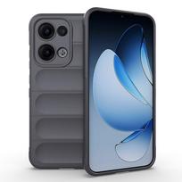 Lanksti, odos pojūtį suteikianti, smūgiams atspari silikoninė dėklas-dangtelis, skirtas OPPO Reno 13 Pro 5G OPPO Reno 13 5G pilka