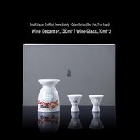 Jingdezhen Linglong Ceramic Baijiu Decanter & Cup Set