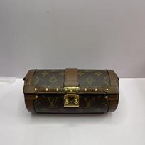 [Pre-Owned] Papillon Trunk Monogram Chain S-Lock Closure Coated Canvas With Leather Trim Shoulder Bag - Unused #13MLIZM ONE SIZE