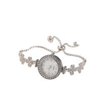 Round Dial Ladies Quartz Watch Slim Strap Rhinestone Watch Women Quartz Watch  Daily Use sidabras