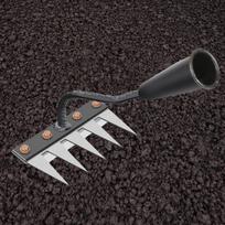 Agricultural Hand Tool for Gardening Soil Rake Vegetable Preparation 5 Tooth Rake