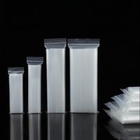 500PCS Small Zip Lock Sealing Bags Reclosable Transparent Plastic Pouch Storage Bag Clear Bags  Candy Dried Nut Flower Tea Food Storage Pocket 4x11cm  500pcs gray