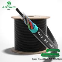AIENKIS AK-GYTS 6-Core Armored Outdoor Single-Mode Fiber Optic Cable juoda spalva