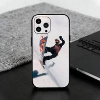 Skiing Snow Snowboard Ski Phone Case For iPhone17,16,15,14,13,12 Plus,Max Soft Silicone Black Cover iPhone12
