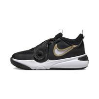 Nike Team Hustle D 11 Synthetic Leather Comfortable Low top Children's Basketball Shoes Black Kids' DV8994-004 29.5