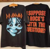 Def Leppard marškinėliai Def Leppard koncertinis 2 pusės juodi marškinėliai Unisex S5XL Vyrai Moterys Unisex marškinėliai XXXL