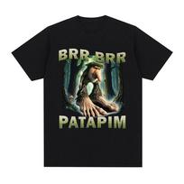 Brr Brr Patapim T Shirt Funny Italian Brainrot Humor Meme T-shirts Men Women Clothing Fashion Style T Shirts Cotton T Shirt Tops S įvairiaspalvis