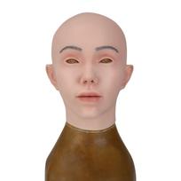 Facemask Crossdresser Fake Mask Man to Woman Cosplay Full Head Cover Transgender Party Mask Cosplayer