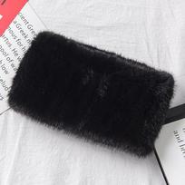 Luxury Winter Women's Real Mink Fur Scarf Ladies' Winter Neck Warmer and Headband juoda