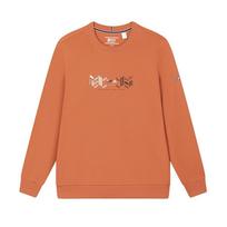 FILA Sweatshirts Men's Dark Fallen Leaves Brown Crew Neck Moderate Regular F11M431205FBN 175/96A/L