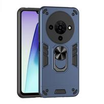 Military Armor Shockproof Case for ZTE Blade A76 4G Protective Cover Ring Stand Holder Fundas Coque ZTE Blade A76 mėlyna