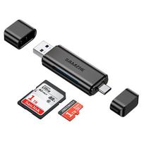 SAMZHE USB/Type-C 3.0 High-Speed SD/TF Dual Card Reader