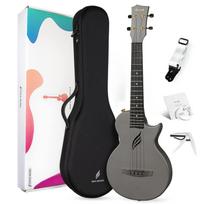 ENYA NOVA U PRO Tenoro Ukulele Anglies Pluošto Ukulele Fluoroanglies Pakeitimo Juodas Rinkinys, Vienos Dalies Liejimas, Priedų Dėklas, Dirželis, Kapodastras, Stygos,