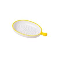 Ellipse Garlic Masher Multi-function Manual Grinder Kitchen Utensil Ceramic Grinder  Baby Food Yellow with handle