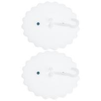2 rinkiniai lubų uodų tinklo kabliukai Kūdikio laikiklis Kupolas Siurbtukas Reikmenys Lopsio kabinimas Atraminiams kabliukams 12x12cm balta