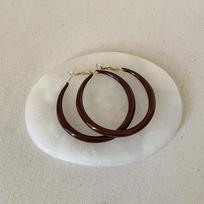 Hong Kong Style Retro Square Round Coffee Color Drip Earrings Female Simple Fashion Temperament Unique Versatile Earrings