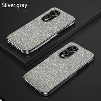 For Huawei Honor 70 Luxury Electroplated Glitter Case For Honor 70 Pro Soft TPU Bumper Transparent Phone Back Cover For Honor 70 sidabro pilka spalva