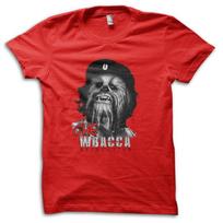 Chewbacca Revoliucija Chewie Che Guevara Parodija Žvaigždžių Karai Marškinėliai M5557 L red