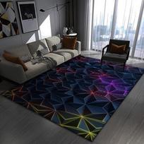3D Kilimas Kūrybingas Tinklelio Stiliaus Spalvotas Svetainės Miegamojo Didelio Plotas Kilimėliai Lovos Šoninis Kilimas Esporto Žaidimų Kambario Kilimas Labai Gražus 50x80cm gray
