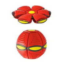 Flying Saucer Bouncing Ball Is A Durable, Elastic and Fun Dog Pet Toy Suitable for Outdoor Activities and Exercise raudona