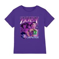 K-Pop Demon Hunters - Huntrix Huntr/X Zoey Bootleg Kids T Shirt, Purple 160