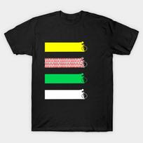 Men Black Print T-shirt Etapa Tour De Francia Colores Tdf No-Cut Heat Transfer Print Cotton Tshirt 2XL juoda