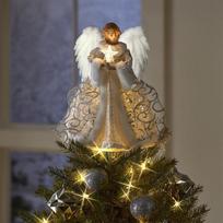 Kalėdų angelas viršūnės papuošalas angelo lėlė eglutės viršūnės žvaigždė daugkartinio naudojimo plunksnų dekoras gera detalė kalėdų pliušinis sparnuotas eglutės viršūnės papuošimas China Mainland gray