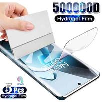 5Pcs Hydrogel Film For OnePlus 15 13 13R 12 12R 11 10 Pro Nord 5 CE 5 4 3 Lite Ace 6 5 Cover Screen Protector OnePlus 12 balta