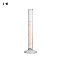 Stiklinis matavimo cilindras su graduacija, laboratorinis matavimo cilindras su apvaliu pagrindu 5/10/25/50ml