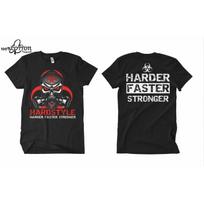 Kietesnis, Greitesnis, Stipresnis. Hardstyle Marškinėliai. RTC Gabba Hardcore Techno Marškinėliai S juoda