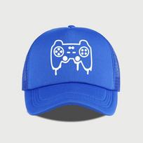 Gaming Controller Print Sponge Mesh Cap – Unisex Student Cartoon Style, Adjustable And Breathable Outdoor Mesh Cap