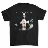 Ville Valo Angel Weeping Blood Marškinėliai Trumpomis Rankovėmis Gotikinio Spaudinio Marškinėliai Apvalia Kaklo Išpjova Įprasto Kirpimo Tinka Visais Metų Laikais S