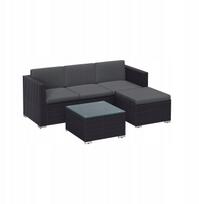 Songmics lauko baldų komplektas, balkono baldai iš PE poliratano, lauko baldai, kampinė sofa, rankomis austas rotangas, komplektas | GGF005B04 XXX | 194343038339