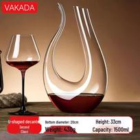 VAKADA U-shaped Glass Wine Decanter