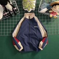 Men's Spring and Autumn Loose Hip Hop Baseball Clothing Teenagers Long Sleeve Standing Collar Workwear Jacket S